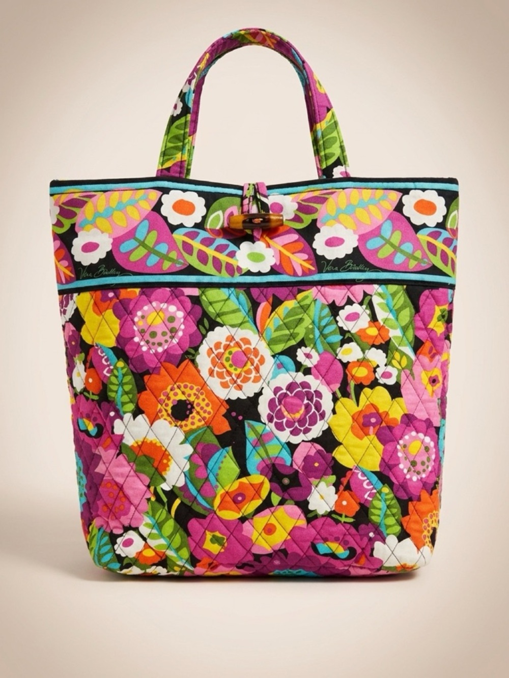 Vera Bradley Multicolor Floral Quilted Tote